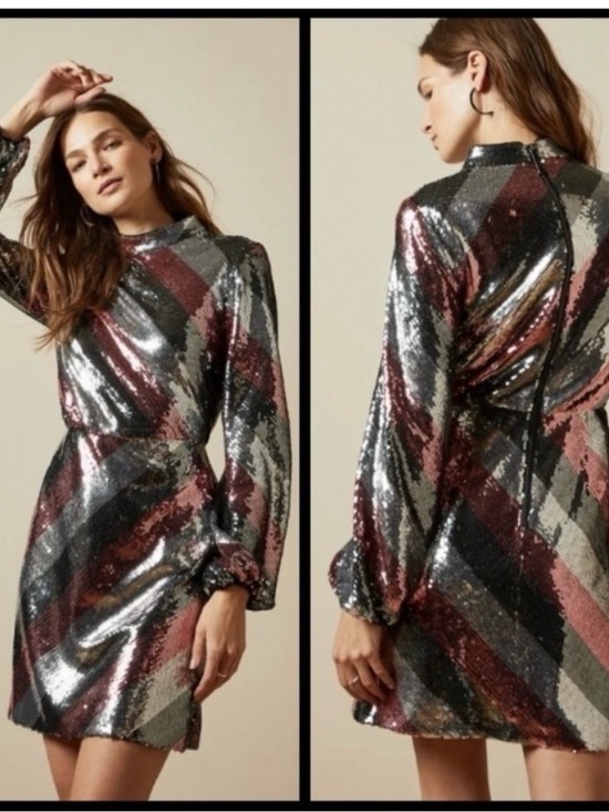 Ted Baker London Dresses & Skirts - NEW Ted Baker London Jocasta stripe sequin mini cocktail dress Sz 2 (US 6)